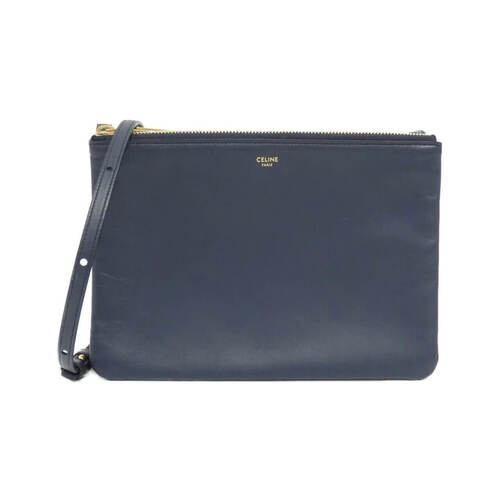 Celine セリーヌ トリオ ラージ ネイビー 旧ロゴ フィービー