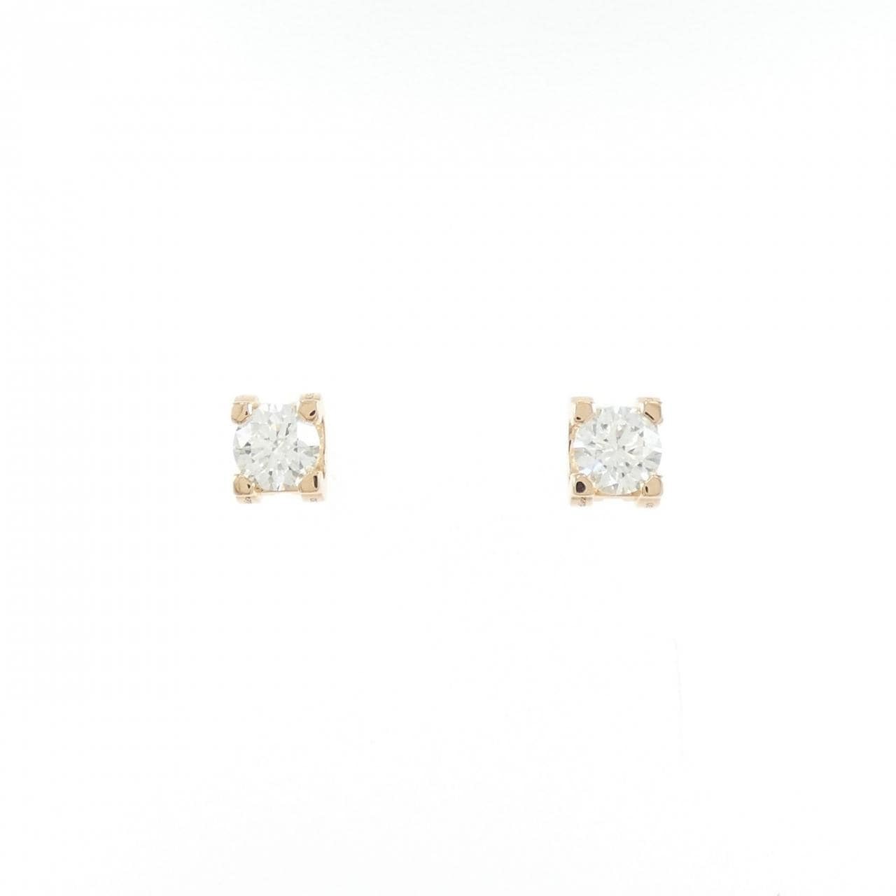 カルティエの一粒ダイヤモンドピアス