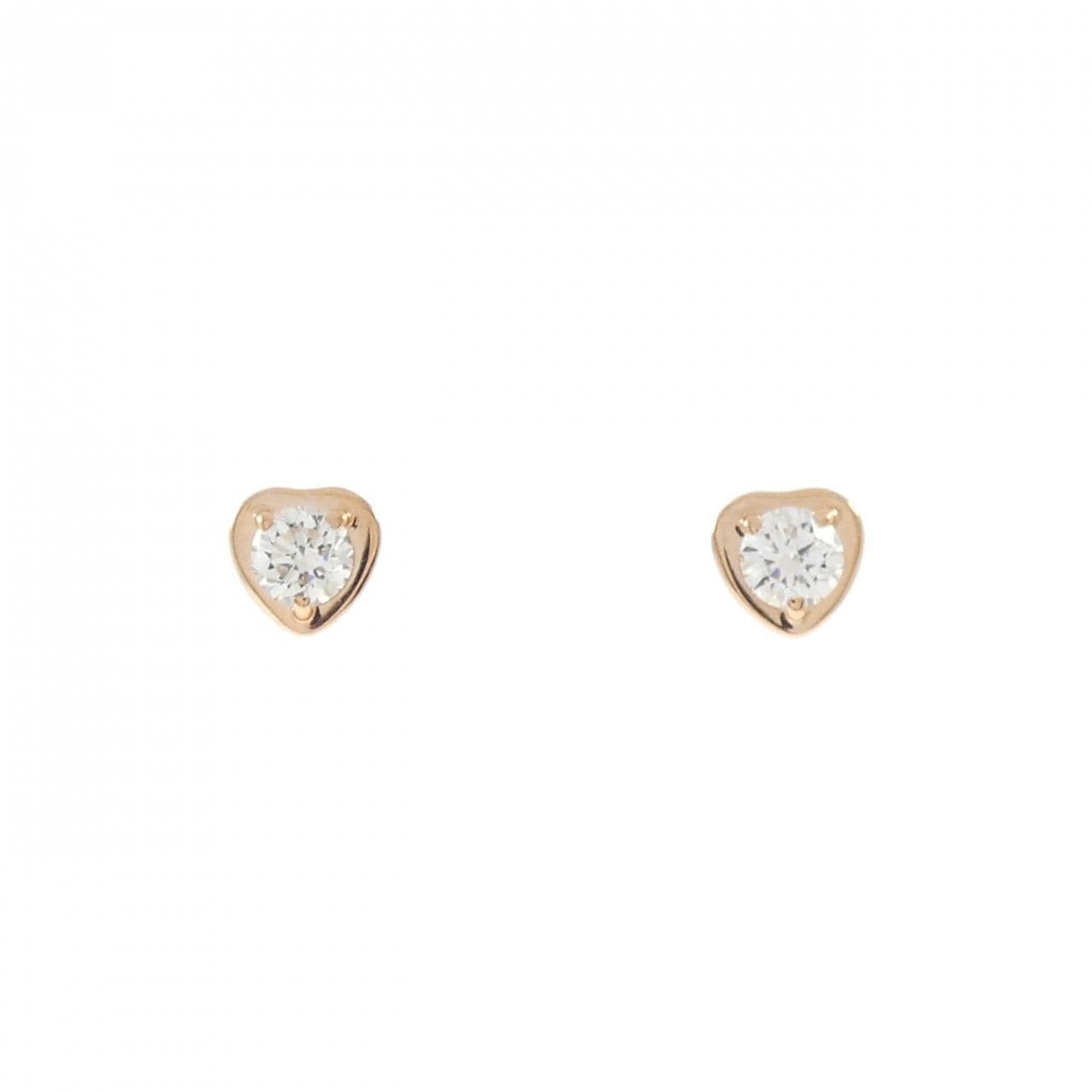 カルティエの一粒ダイヤモンドピアス