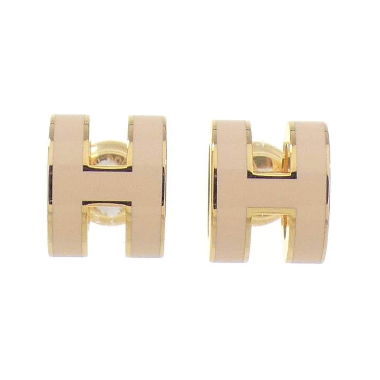 エルメスのピンクのポップアッシュピアス