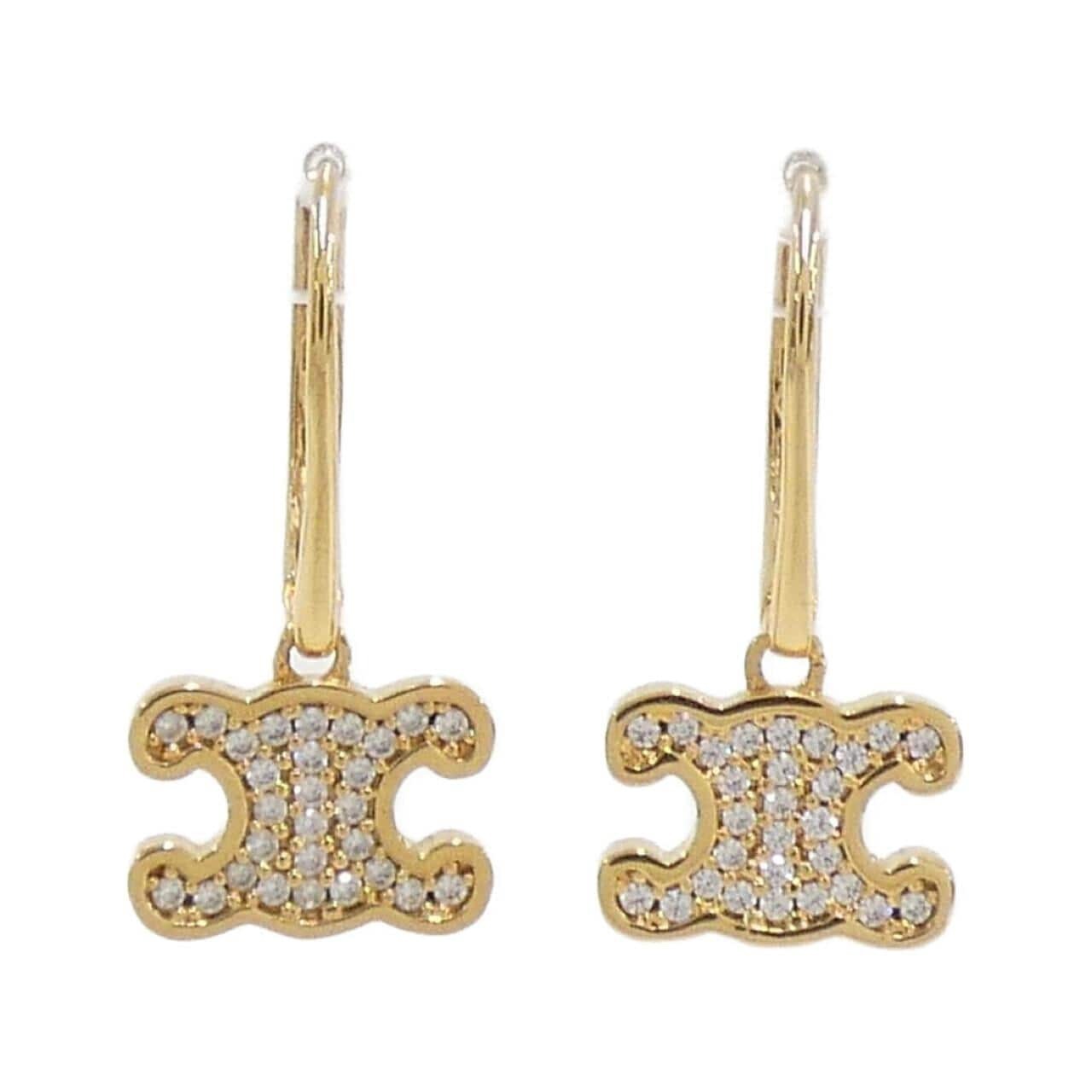 セリーヌのトリオンフのラインストーンピアス