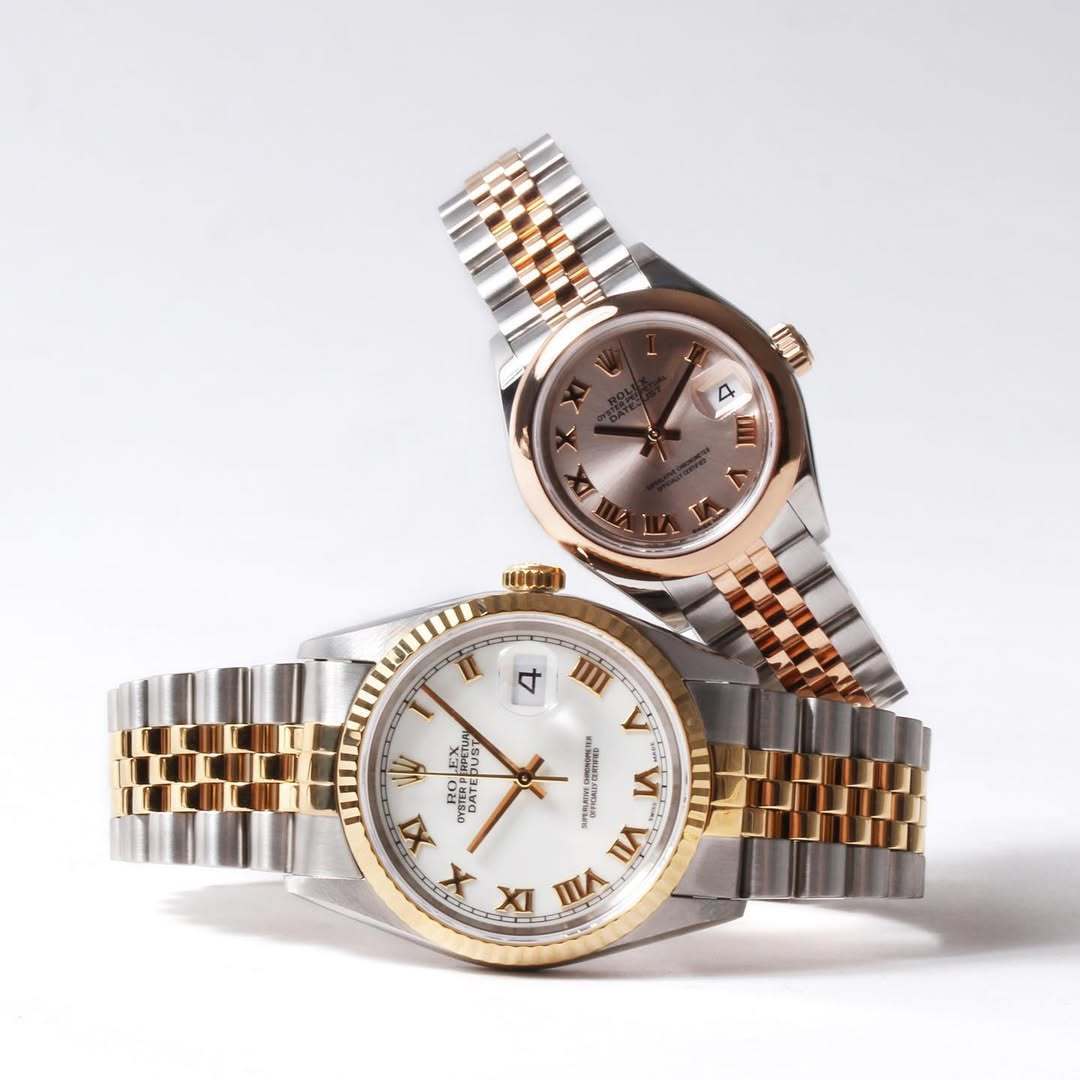 2つ並んだロレックスのデイトジャスト
