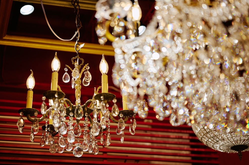VIPルームのシャンデリア