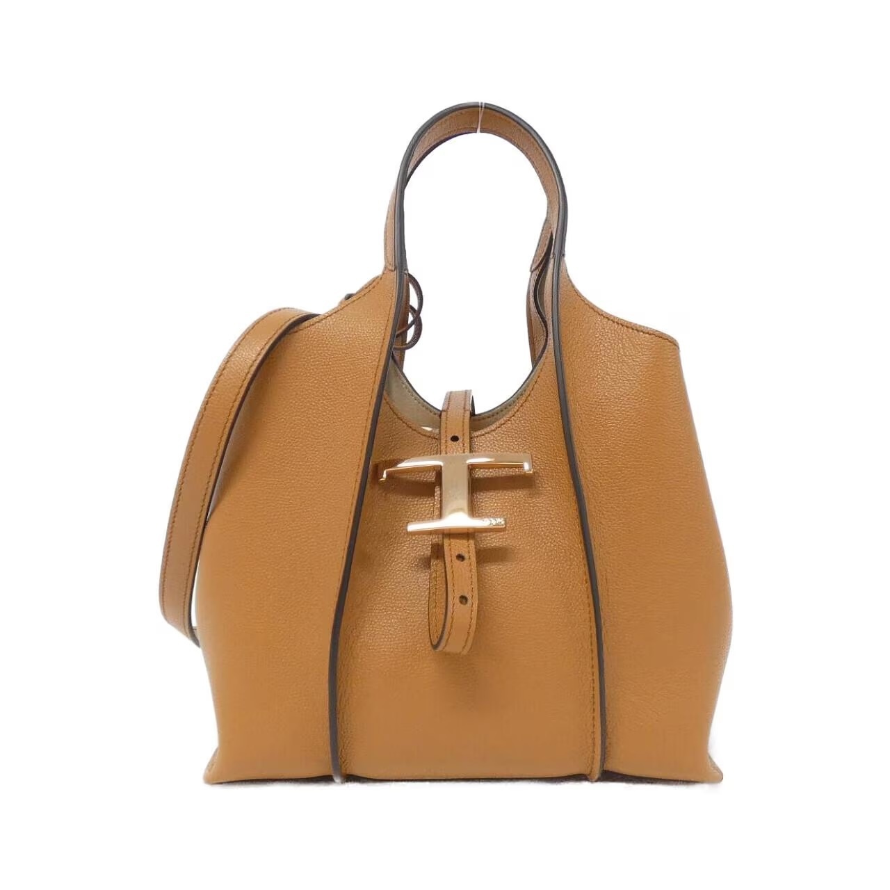 トッズのベージュのTタイムレスショッピングバッグ