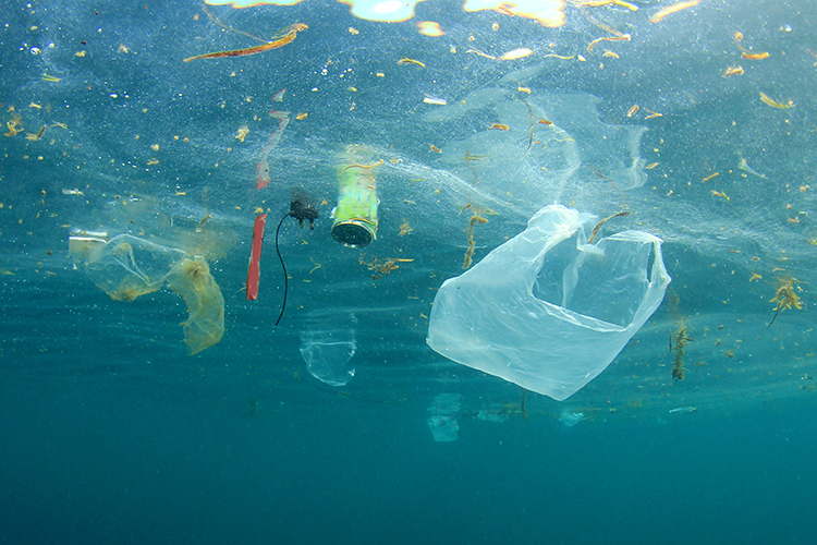 海に浮かぶプラスチックごみ