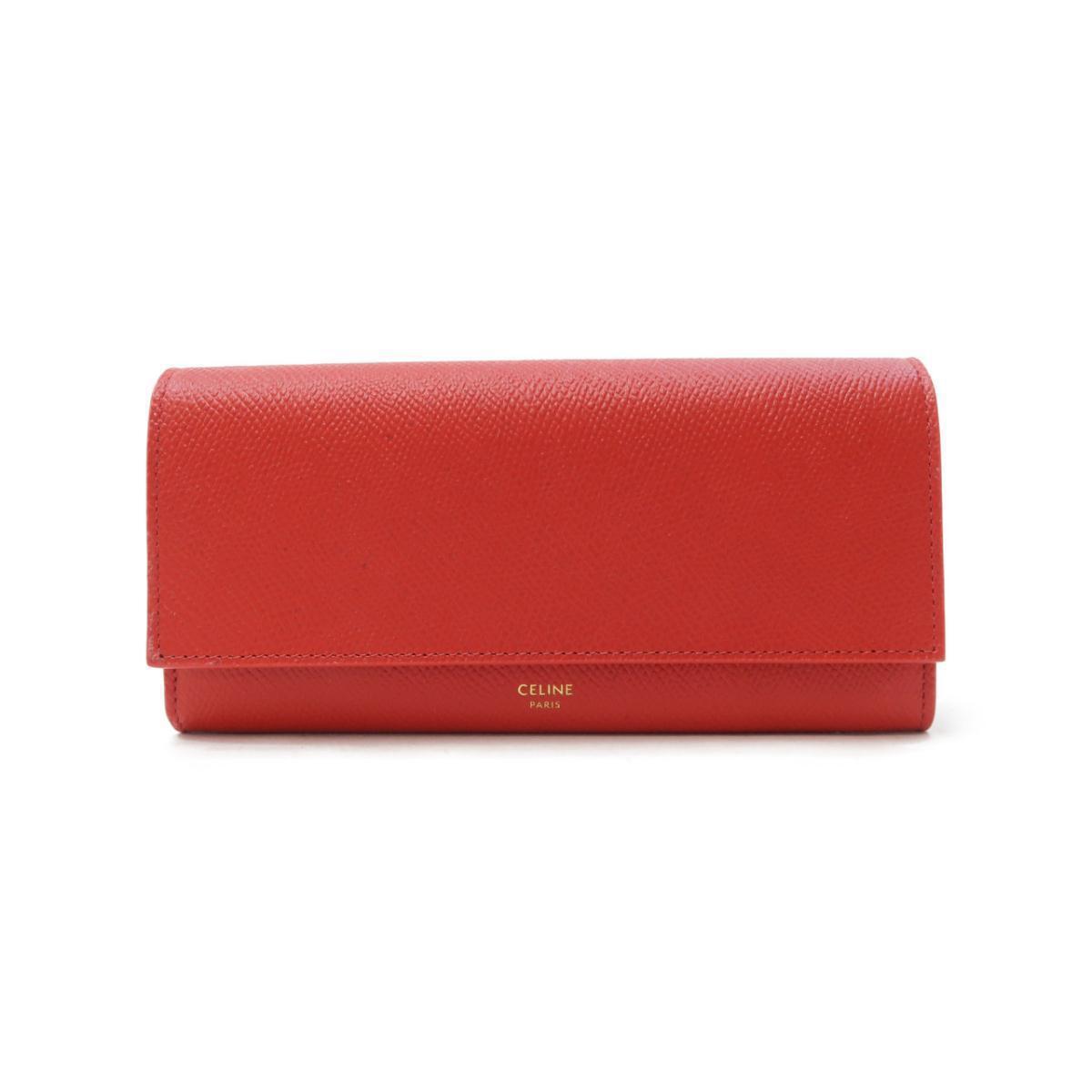 鮮やかなレッドのセリーヌ長財布